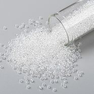 TOHO Round Seed Beads, Japanese Seed Beads, (161) Transparent AB Crystal, 11/0, 2.2mm, Hole: 0.8mm, about 1110pcs/bottle, 10g/bottle(SEED-JPTR11-0161)