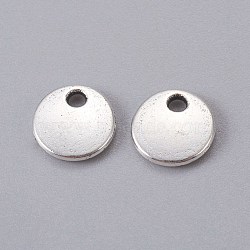 Alloy Pendants, Stamping Blank Tags, Cadmium Free & Lead Free, Flat Round, Antique Silver, 8x1.5mm(PALLOY-A19904-AS-LF)