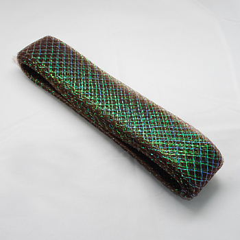 Mesh Ribbon, Plastic Net Thread Cord, Coconut Brown, 30mm, 25yards/bundle