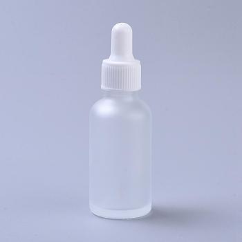 30ml Glass Teardrop Bottles, with Eye Pipette, Empty Aromatherapy Essential Oils Bottle Containers, Clear, 10.05x3.3cm, Capacity: 30ml(1.01 fl. oz).