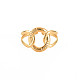 Chapado en iones (ip) 304 anillo de acero inoxidable abierto ovalado ancho para mujer(RJEW-S405-159G)-1