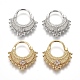 Brass Micro Pave Clear Cubic Zirconia Hoop Earrings(EJEW-L234-62A)-1