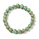 Synthetic Turquoise(Dyed) Round Beaded Stretch Bracelets(G-U005-01B-07)-1