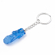 Dyed Natural Quartz Crystal Keychain(G-T104-34)-2