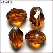 Imitation Austrian Crystal Beads, Grade AAA, Faceted, Bicone, Goldenrod, 8x10.5mm, Hole: 0.9~1mm(SWAR-F077-11x8mm-07)