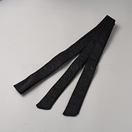 Cloth Wrap Around Waist Band, Tie Knot Cinch Belt for Down Garment, Black, 71-5/8 inch(182cm)(AJEW-WH20005-09A)