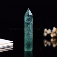 Natural Green Fluorite Pointed Prism Bar Home Display Decoration, Healing Stone Wands, for Reiki Chakra Meditation Therapy Decos, Faceted Bullet, 40~50mm(G-PW0007-101B)