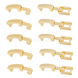 7 Styles Eco-Friendly Brass Watch Band Clasps, Long-Lasting Plated, Real 24K Gold Plated, 10~17x1.8~6.5x4mm(KK-FH0005-22)