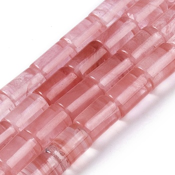 Cherry Quartz Glass Beads Strands, Column, 12x8mm, Hole: 1.2mm, about 33pcs/strand, 15.63''(39.7cm)