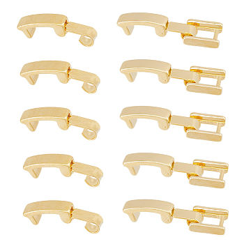 7 Styles Eco-Friendly Brass Watch Band Clasps, Long-Lasting Plated, Real 24K Gold Plated, 10~17x1.8~6.5x4mm