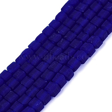 brins de perles de verre d&eacute;poli transparent(GLAA-N072-01A-A14)-1
