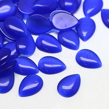 Blue Teardrop Glass Cabochons