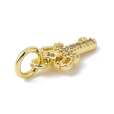 Brass Micro Pave Cubic Zirconia Charms(ZIRC-F132-10G)-3