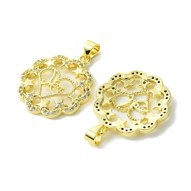 Pendentifs en laiton avec micro pavé de zircone cubique pour la fête des mères(KK-H472-07G-04)-2