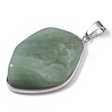 Pendentifs en aventurine vert naturel(G-R461-17C)-3