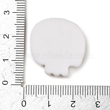頭蓋骨 ハロウィーン 不透明樹脂 デコデン カボション(RESI-R446-01D)-3
