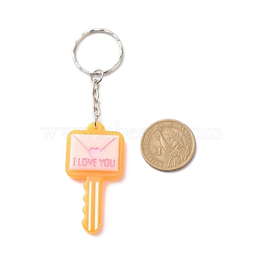 Envelope Key with Word I Love You Resin Charms Keychain(KEYC-JKC00386)-3