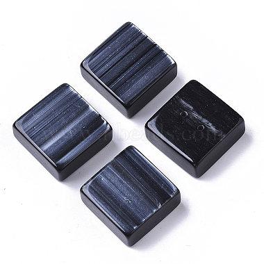 24mm Gray Square Resin Beads