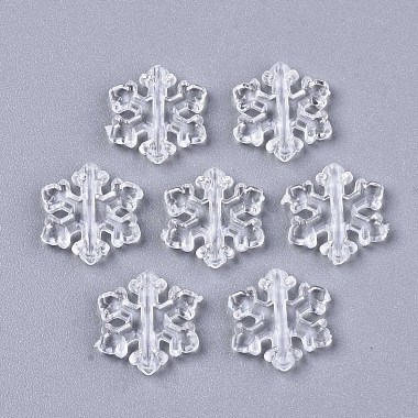 Clear Snowflake Acrylic Beads