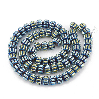 Electroplate Non-magnetic Synthetic Hematite Corrugated Beads Strands(G-T061-108C)-2