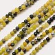 Natural Gemstone Yellow Turquoise(Jasper) Round Beads Strands(G-A130-3mm-L01)-1
