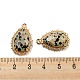 pendentifs à facettes en jaspe dalmatien naturel(G-M431-13G-02)-3