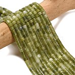 Natural TaiWan Jade Beads Strands, Disc, Heishi Beads, 3x2.5mm, Hole: 0.6mm, about 148pcs/strand, 15.31''(38.9cm)(G-P608-A07-01)