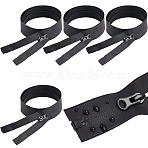 Nylon Zipper Sewing Accessories, with Alloy Zipper Puller, for DIY Woven Bag, Black, 620x32x5mm(FIND-WH20001-66B)
