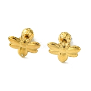Ion Plating(IP) 304 Stainless Steel Ear Studs, Bees, Golden, 8.5x12.5mm(EJEW-Q801-10G)