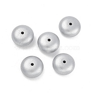 Opaque Acrylic Beads, Rondelle, Light Grey, 18x10mm, Hole: 1.8mm, about 210pcs/500g(OACR-H019-36)