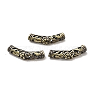 Tibetan Style Rack Plating Brass Beads, Curved Tube, Long-Lasting Plated, Antique Bronze, 26.5x5mm, Hole: 3.5mm(KK-Q805-13AB)