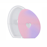 Easter Egg with Heart Shape Candle Holder Silicone Molds, For Scented Candle Making, White, 14.1x11.2x1.3cm(SIL-Z019-01A)