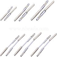 Elastic Barbed Cord, with Stainless Steel Findings, for Fixing Finger Ring, White, 25~53x1mm, 300pcs/box(FIND-UN0001-03P)