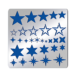 Stainless Steel Cutting Dies Stencils, for DIY Scrapbooking/Photo Album, Decorative Embossing DIY Paper Card, Matte Style, Stainless Steel Color, Star Pattern, 15.6x15.6cm(DIY-WH0279-059)