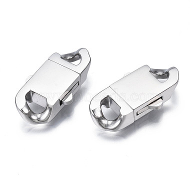 Stainless Steel Color Oval 304 Stainless Steel Box Clasps