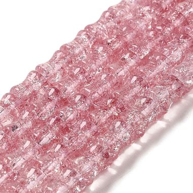 Pale Violet Red Bamboo Glass Beads