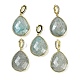 Natural Amazonite Faceted Teardrop Pendants(G-B126-04G-04)-1