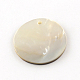 Flat Round Black Lip Shell Pendants(SHEL-R009-32)-3