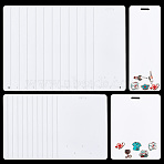 24Pcs 2 Styles PVC Plastic Badge Display Cards, Rectangle, White, 11.2~14.7x5.4~8.9x0.05cm, 12pcs/style(DIY-FG0006-35)