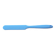 Heat Resistant Silicone Spatulas, for Baking and Mixing, Deep Sky Blue, 250x24.5x7mm, Hole: 6x10mm(X-DIY-WH0162-50A)
