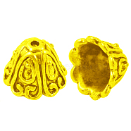 Tibetan Style Bead Caps, Golden, Lead Free 15x11mm, hole: 2mm, Inner Diameter: 11.5mm(X-EA9700Y-G)