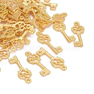 Alloy Pendants, Cadmium Free & Nickel Free & Lead Free, Skeleton Key, Golden Color, 30x11x2mm, Hole: 2mm(X-PALLOY-S604-G-FF)