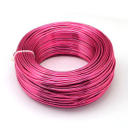 Aluminum Wire, Bendable Metal Craft Wire, Flexible Craft Wire, for Beading Jewelry Doll Craft Making, Fuchsia, 17 Gauge, 1.2mm, 140m/500g(459.3 Feet/500g)(AW-S001-1.2mm-05)