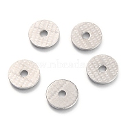 201 Stainless Steel Beads, Heishi Beads, Flat Round/Disc, Stainless Steel Color, 13.5x1mm, Hole: 3mm(STAS-H143-19P)