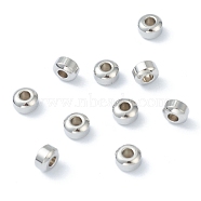 202 Stainless Steel Spacer Beads, Flat Round, Stainless Steel Color, 5x3mm, Hole: 2mm(STAS-H152-04P)