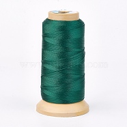 Polyester Thread, for Custom Woven Jewelry Making, Dark Green, 0.7mm, about 310m/roll(NWIR-K023-0.7mm-08)