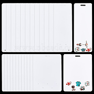 24Pcs 2 Styles PVC Plastic Badge Display Cards, Rectangle, White, 11.2~14.7x5.4~8.9x0.05cm, 12pcs/style(DIY-FG0006-35)