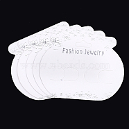 Cardboard Display Cards, Used For Hair Barrettes, White, 7.5x9.5x0.03cm, Hole: 18x7.5mm(X-CDIS-S025-44)