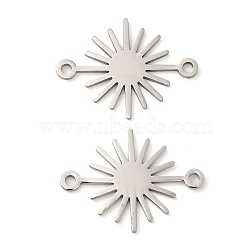 Non-Tarnish 201 Stainless Steel Connector Charms, Sun Links, Stainless Steel Color, 17x23x1mm, Hole: 1.6mm(STAS-A084-02P)