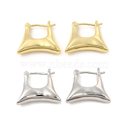Brass Bag Shape Hoop Earrings for Women, Mixed Color, 16.5x19x5mm, Pin: 0.8mm(EJEW-E275-07)